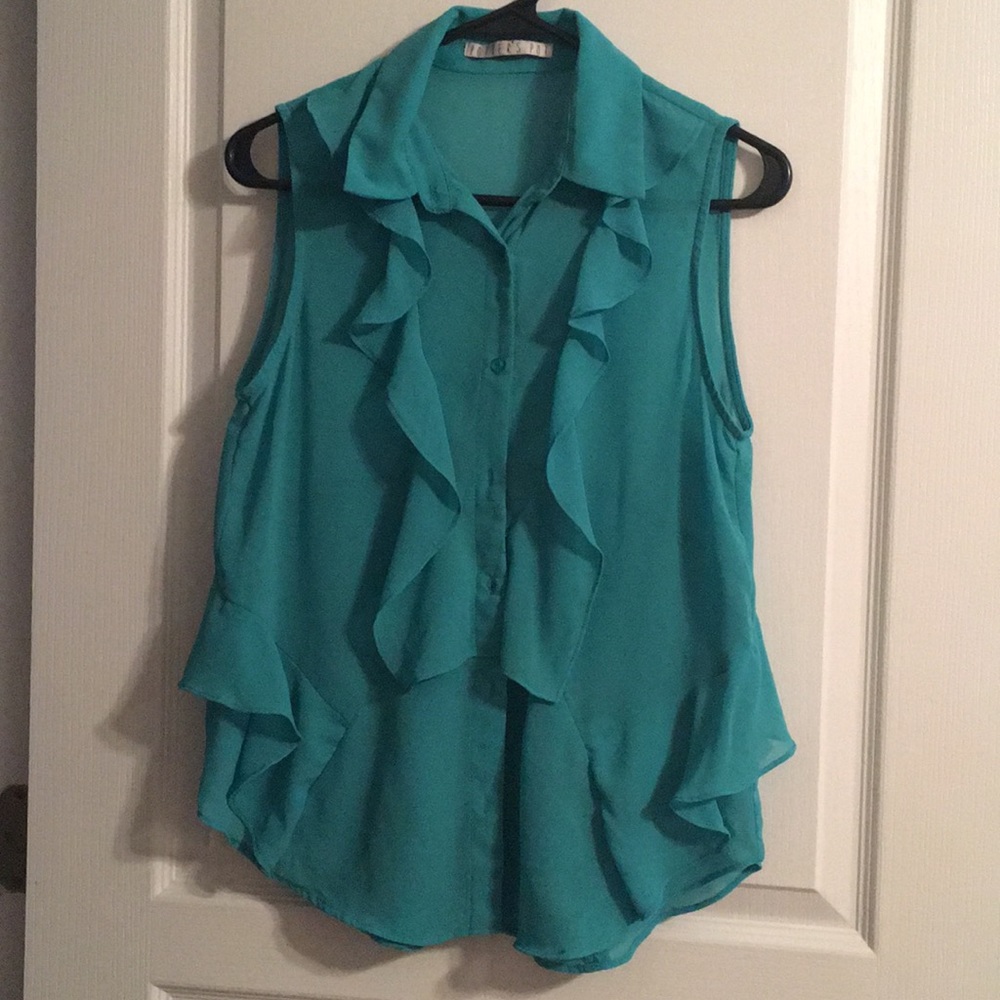 Turquoise green top